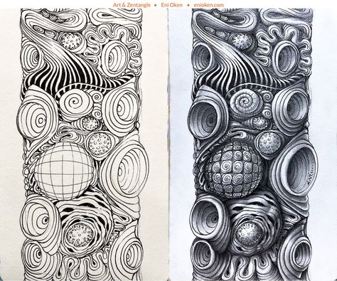 Wartz Sinkholes and more — Eni Oken Peaceful Patterns, Bw Drawing, Zentangles Patterns, Cafe Board, Eni Oken, Line Doodles, Ink Doodles, Zen Doodle Art, Geometric Design Art