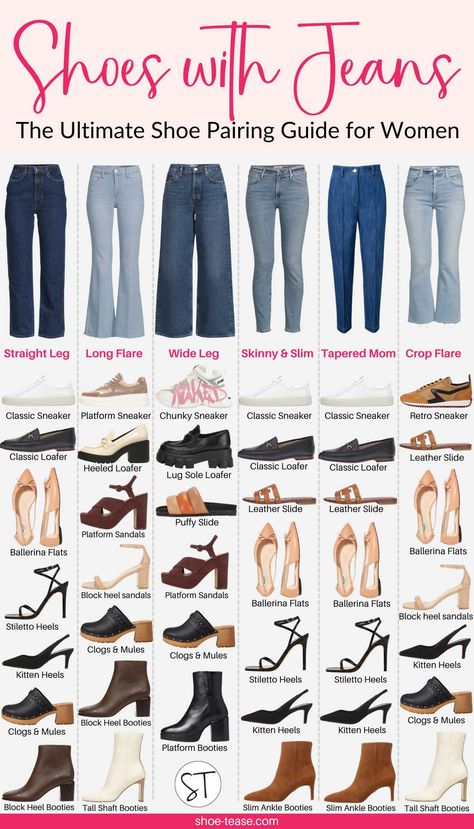 Best Shoes to Wear with Jeans for Women in 2023 Kasut Tumit Tinggi, Blonde Natural, Jeans Outfit Women, Fashion Capsule Wardrobe, Fashion Terms, Fashion Design Patterns, Bangs Short, Fashion Vocabulary, Everyday Fashion Outfits