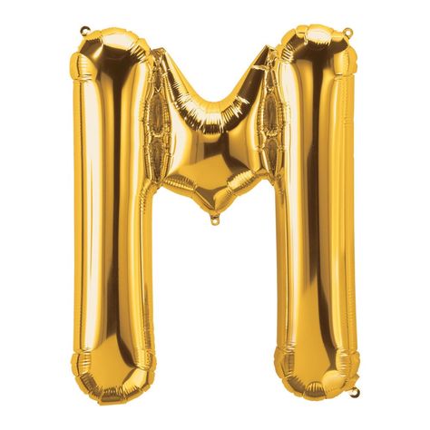 Gold Letter Balloons, Balloon Letters, Anniversary Banner, Balloon Company, Hippie Party, M Letter, Metallic Balloons, Gold Letter, Teaching Aids