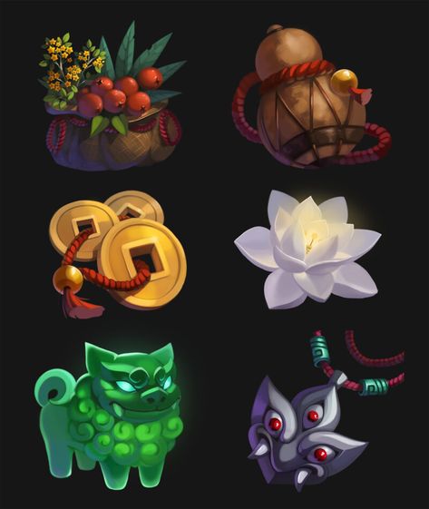 ArtStation - Props Game Props Concept Art, Bell Art, Props Concept, Wonder Art, Japan Architecture, 2d Game Art, Props Art, Casual Art, Panda Art