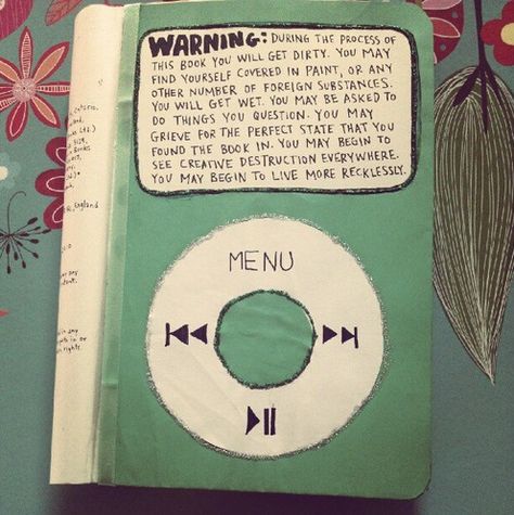 I want one so bad! Love wreck this journal Bolit Journal, Smash Journal, Journal Stuff, Drawing Journal, Wreck This Journal, Diary Ideas, Visual Journal, Creative Journal, Bullet Journal Ideas Pages