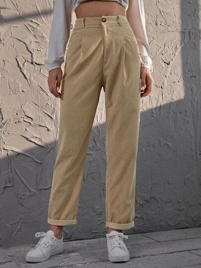 Beige Linen Pants, Glitter Pants, Cream Trousers, Boyfriend Pants, Shein Pants, Winter Pants, How To Hem Pants, Velvet Pants, Women Pants