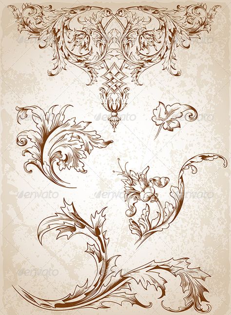 victorian vintage images - Google Search                              … Elegance Photography, Victorian Tattoo, Vintage Flower Tattoo, Elements For Design, 16 Tattoo, Motif Arabesque, Filigree Tattoo, Ornament Drawing, Vintage Elements