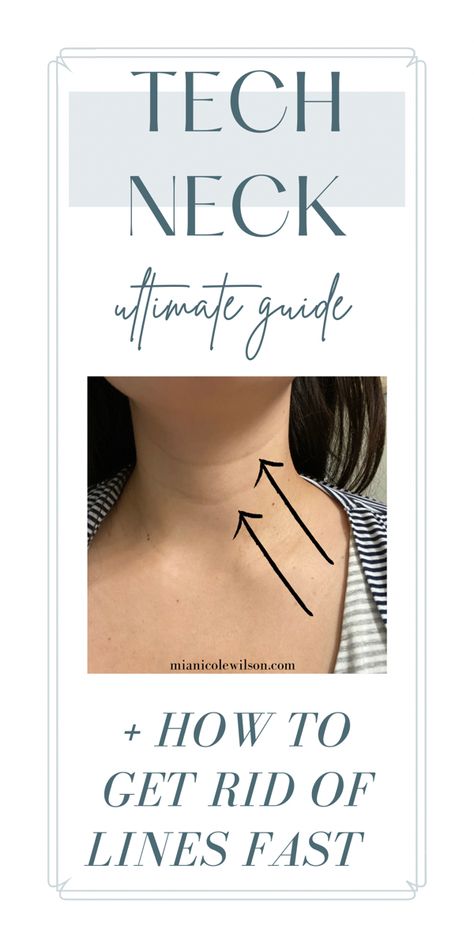 Learn how to get rid of tech neck which are lines and wrinkles on neck