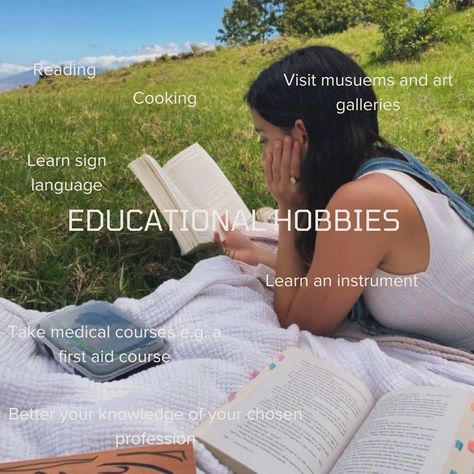 some hobbie suggestions to try this year! - #runalifestyle #newpost #fyp #hobbiesareimportant #hobbies #selfcarethreads #selfcaresunday #selfcare New Things To Learn Ideas, Fun Hobbies For Teens, Hobbies Vision Board Pictures, Hobbie Aesthetic Girl, Different Types Of Hobbies, Active Hobbies, Girl Hobbies, Interesting Hobbies, Cozy Hobbies Aesthetic