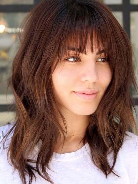 Grey Hair Updos, Wavy Shag, Haircut For Big Forehead, Shag Hair, Boho Hairstyle, Shaggy Hair, Shag Haircuts, Bangs With Medium Hair, Haircut Inspiration