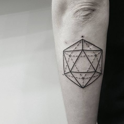 “Icosahedron for Kat, thanks dude :) #equilattera #blackworktattoo #inkstinct #skinartmag #blacktattoomag #blacktattooart #geometrictattoo #geometry…” Small Symbol Tattoos, Small Foot Tattoos, Small Sister Tattoos, Small Finger Tattoos, Foot Tattoos For Women, Small Tattoos With Meaning, Small Wrist Tattoos, Tattoo Designs For Men, Small Tattoos For Guys