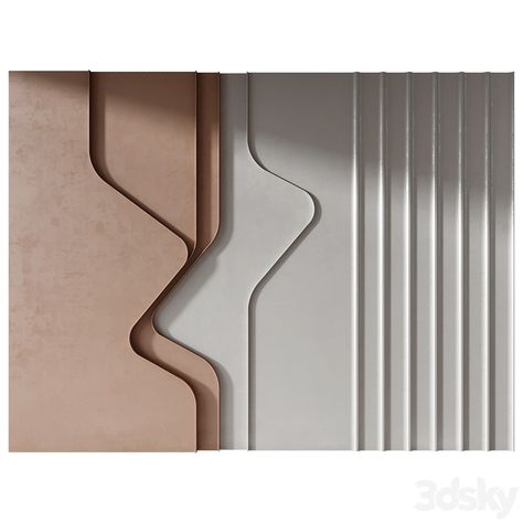 Panel 097 - Other decorative objects - 3D model Grooves On Wall, Bedroom Wall Panel, Wall Panelling Design, Wall Cladding Designs, Mdf Wall Panels, Modern Wall Paneling, Wood Wall Panel, 3d Panel, Cladding Design