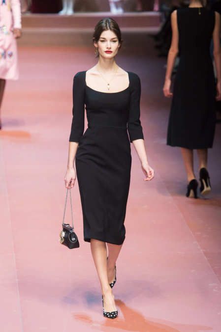 Dolce & Gabanna - Fall 2015 RTW Black Dress Outfits, 가을 패션, Mode Vintage, Looks Style, Fall 2015, Mode Outfits, Milan Fashion Week, Look Fashion, Classy Outfits