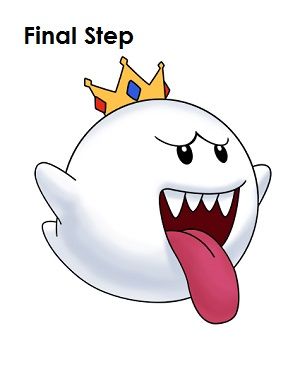 Draw King Boo Final Step King Boo Mario, Pop Culture Tattoos, Mario Tattoo, Culture Tattoos, King Boo, Ghost Tattoo, Cartoon Drawing Tutorial, Mario Birthday Party, Super Mario Art