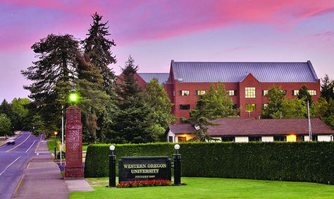 Western Oregon University, Monmouth, Oregon. [My parents met here at a dance and married just six months later. In those days, as I recall, it was Monmouth Teachers College. My parents both became teachers and often were able to find work together over the years.] Monmouth Oregon, Western Washington University Aesthetic, Western Washington University Dorms, University Of Oregon Aesthetic, Western Oregon University, Oregon College, Monmouth University, University Dorms, Teachers College