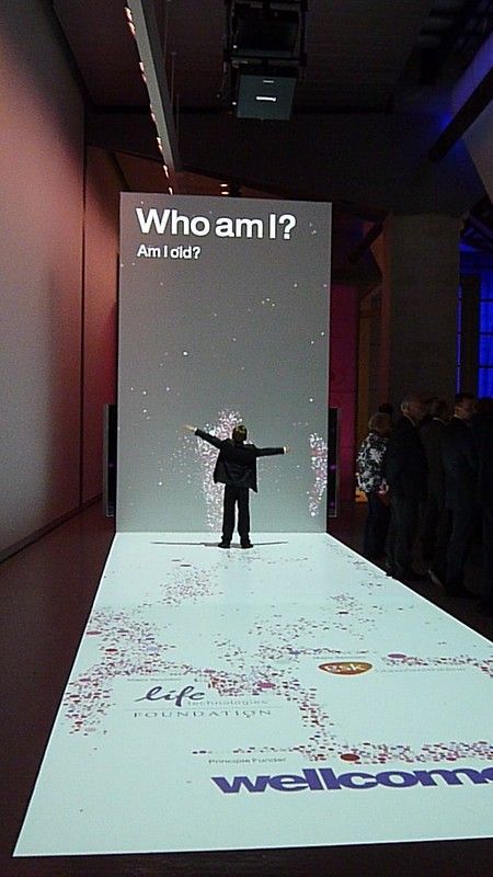 Entrance projection in WAI? | Wellcome Wing reopening | Flickr Projection Exhibition Design, Immersive Exhibition Design, Activation Booth Design, Interactive Booth, Interactive Art Wall, Entrance Idea, Projection Installation, Interactive Exhibit, Installation Interactive