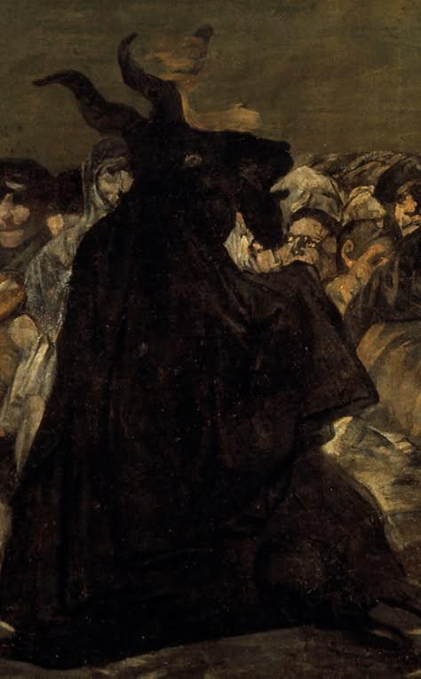 Francisco de Goya, The Great He-Goat (1819-1823) Goya Francisco, Francis Goya, Goya Paintings, Witches Sabbath, Prado Museum, Istoria Artei, Art Noir, Francisco Goya, Occult Art