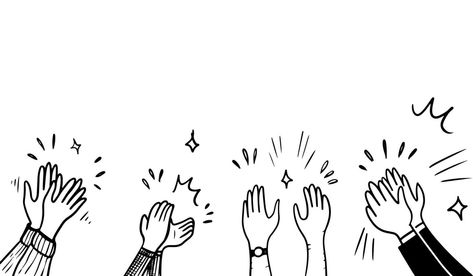 Croquis, Clapping Hands Illustration, Doodle Hands Drawing, Hand Illustration Drawing, Hand Drawn Graphic Design, Clapping Hands Drawing, Hand Drawn Illustrations, Clapping Illustration, Clapping Drawing