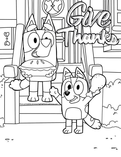 Bluey Thanksgiving coloring page instant download Kids Thanksgiving Coloring Pages, Thanksgiving Activity Printables Free, Coloring Pages Thanksgiving For Kids, Fall Free Coloring Pages, Bluey And Bingo Coloring Pages, Fun Coloring Pages For Preschoolers, Fun Fall Activities For Toddlers, Printable Thanksgiving Activities, Kinder Coloring Pages