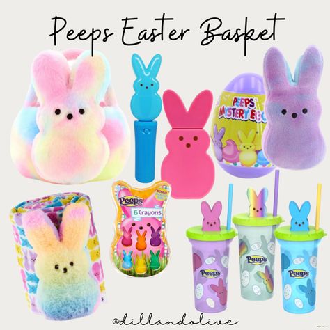 Peeps Theme Easter Party, Peeps Easter Basket, Purple Easter Basket, Basket Themes, Easter Luncheon, Peeps Flavors, Peeps Marshmallow, Easter Basket Themes, Peeps Candy