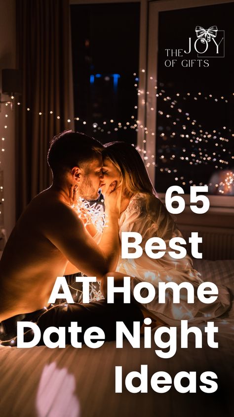 Get inspired with these unique date night ideas to try at home! This collection of ideas from The Joy of Gifts include awesome date night kits you can purchase, creative at home date ideas to explore your artistic side, romantic at home date ideas to bring you closer together, and more! Date Night At Home For Him, Night In Date Ideas At Home, Surprise Home Date Night, House Dates Ideas At Home, Cute At Home Date Ideas Couple, Couple Nights At Home, Best At Home Date Night Ideas, Date Night Inspo At Home, Sweetest Day Ideas For Him At Home