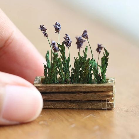 Plant | Liratelier Mini Plants Diy, Diy Miniature Garden, Door Miniature, Miniature Greenhouse, Fairy House Crafts, Dollhouse Garden, Cottage Door, Fairy House Diy, Flower Acrylic