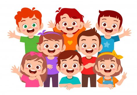 Happy cute kids boy and girl smile toget... | Premium Vector #Freepik #vector #school #people #kids #family Smile Kids, Kids Vector, Cute Clipart, Kids Clipart, Smile Girl, Art Drawings For Kids, Child Day, Happy Kids, Kids Boys