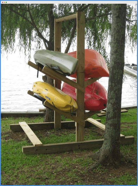 Under Deck Kayak Storage - Ideas, How To (Guide) - Kayak Help Storage Under Deck, Kayak Storage Ideas, Diy Kayak Storage Rack, Kayak Rack Diy, Diy Kayak Storage, Kayak Holder, Paddle Board Storage, Paddleboard Rack, Canoe Storage