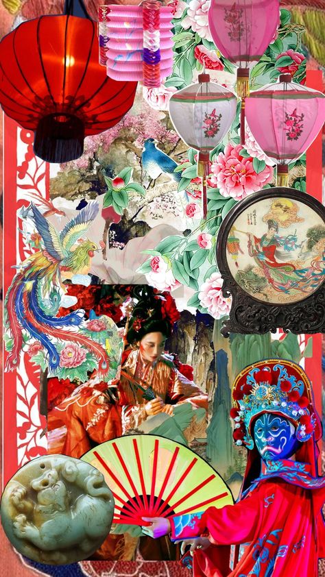 Shanghai Aesthetic, Mood Board Fashion Inspiration, Chinese Aesthetic, Collage Wall, Mood Board Fashion, Art Collage Wall, Aesthetic Collage, Japan Fashion, Free Wallpaper