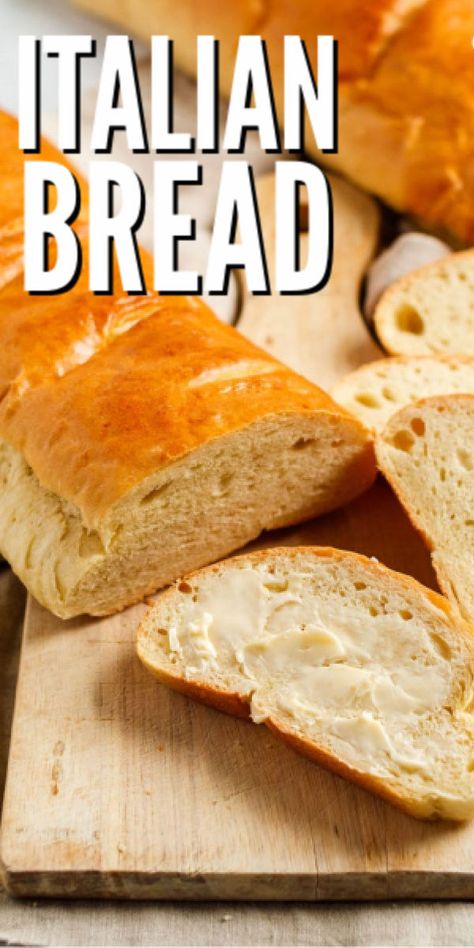 Homemade Italian Bread, Italian Bread Recipe, Italian Bread Recipes, Homemade White Bread, Homemade Italian, Italian Bread, Bread Machine Recipes, Easy Bread Recipes, Easy Bread