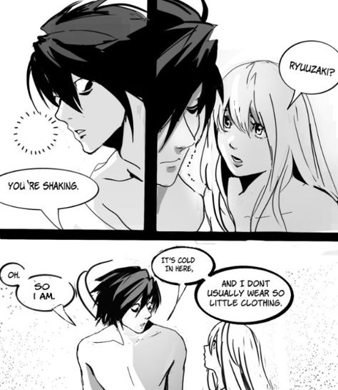 Credits to the respective artist, I found this on Tumblr Light And Misa, Cute Seals, L Lawliet, Love My Man, Animation Art Character Design, Silly Pictures, Cute Art Styles, Art Inspiration Drawing