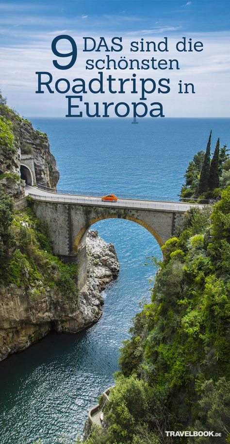 Hoch über der Küste mit traumhaften Ausblicken, durch wunderschöne Landschaften oder vorbei an beeindruckenden Bauwerken: TRAVELBOOK hat neun spektakuläre Roadtrips in Europa zusammengestellt. Usa Summer, Beautiful Roads, Summer Nature, Voyage Europe, Summer Road Trip, Destination Voyage, Photography Love, Road Trip Fun, Europe Destinations