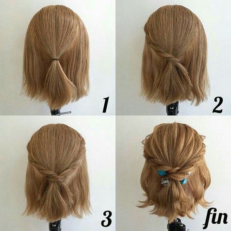 Pig Tails Hairstyles, 12 Braids, Easy Hair Tutorials, Hair Step By Step, Korean Short Hair, Step By Step Hairstyles, Easy Hairstyle, Hairdos For Short Hair, Hair Tutorials Easy