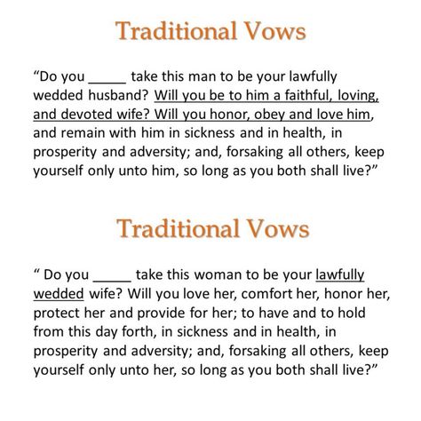 Traditional Wedding Vows Marriage, Community Vow Wedding, Classic Wedding Vows, Marriage Vows Traditional, Traditional Wedding Vows Christian, Vows Traditional, Wedding Ring Vows, Traditional Vows, Christian Wedding Vows