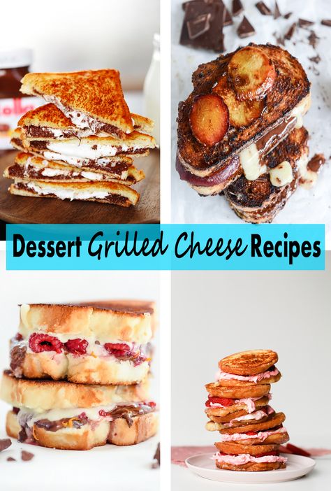 Dessert Grilled Cheese Recipes Sesame Ramen Noodles, Healthy Chicken Dinner Recipes, Grilled Cheese Food Truck, Sesame Ramen, Food Truck Desserts, Fancy Grilled Cheese, Dessert Sandwich, Craving Sweets, Grilled Desserts