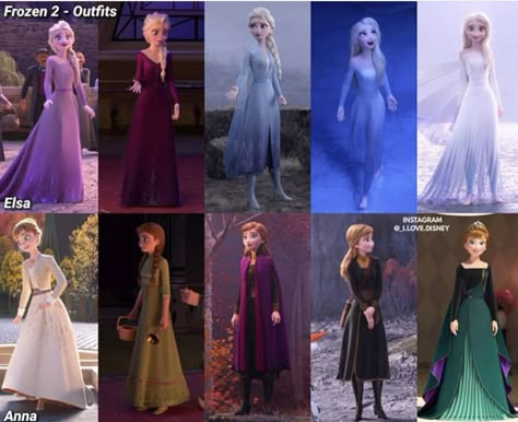 Anna and Elsa Frozen 2 Lovely Outfits. Anna Frozen All Outfits, Anna And Elsa Outfits, Disney Frozen Outfits, Frozen Anna Outfit, Anna Frozen 2 Outfit, Anna Outfits Frozen, Elsa Dress Frozen 2, Elsa Frozen 2 Outfit, Frozen 2 Outfits