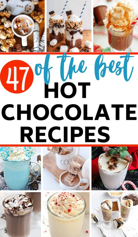 Hot Cocoa Recipes, Hot Chocolate Cocktail, Best Hot Chocolate Recipes, Hot Cocoa Mix Recipe, The Best Hot Chocolate, Best Hot Chocolate, Frozen Cocktail Recipes, Hot Chocolate Cocoa, Hot Cocoa Recipe