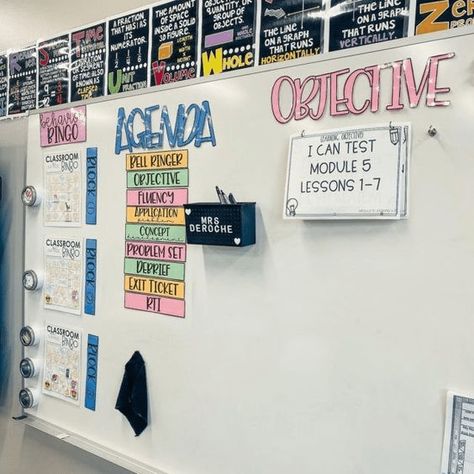 Creative Classroom Whiteboard Organization Ideas for Upper Elementary - The Butterfly Teacher Learning Objectives Display High School, Classroom Objectives Display Whiteboard, Student Supply Center, Reading Intervention Middle School, Classroom Whiteboard Organization, Learning Objectives Display, Objectives Display, Classroom Objectives, Classroom Bingo