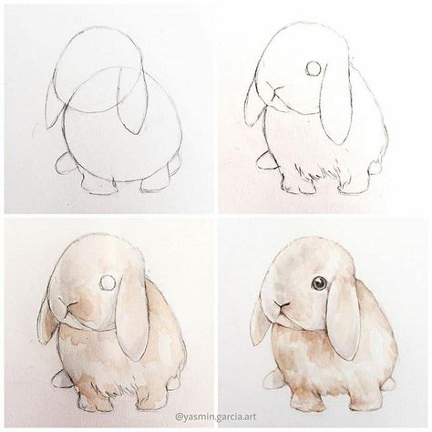 WATERCOLOR ⭐ Art sharing page on Instagram: “Artist @yasmin.garcia.art #watercolor_daily” Maus Illustration, Bunny Watercolor, Mini Lop, Watercolor Paintings For Beginners, Second Account, Bunny Art, Watercolor Art Lessons, Watercolor Paintings Tutorials, Dessin Adorable