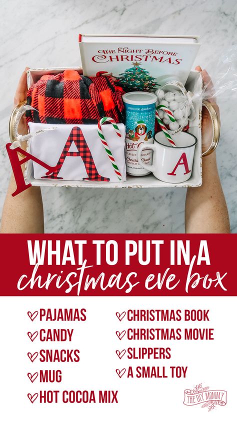 Christmas Traditions Gifts, Christmas Activities For Party, Kids Christmas Present Ideas, Cute Christmas Traditions, Christmas Gift Basket Ideas For Kids, What To Do On Christmas Eve, Christmas Eve Box Designs, Christmas Present Box Ideas, Santa Gift Ideas For Kids