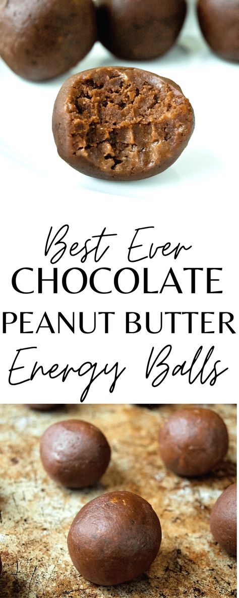 Chocolate Peanut Butter Energy Balls Chocolate Power Balls, Black Bean Energy Balls, Double Chocolate Energy Balls, Black Bean Protein Balls, Snickers Energy Balls, Protein Balls For Kids, Gluten Free Energy Balls, Power Balls Recipe, Peanut Butter Energy Balls Recipe