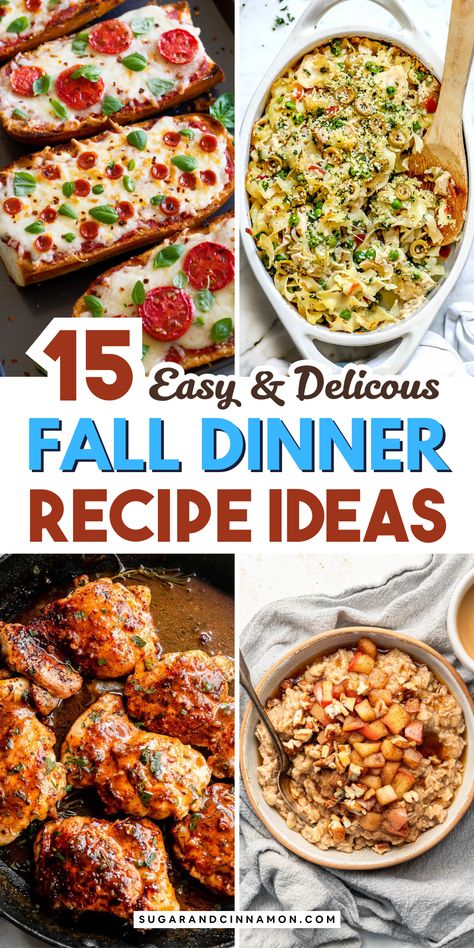 🍂 Warm up this fall with 15 fantastic dinner recipes that are both hearty and satisfying. 🍲🌟 From pumpkin-based dishes to savory pies, find all the inspiration you need for fall cooking. Save this pin to keep your autumn meal planning easy and delicious. Easy Fall Dinner, Autumn Pasta Recipes, Easy Fall Dinner Recipes, Healthy Fall Dinner, Fall Dinner Ideas, Easy Fall Dinners, Fall Pasta, Autumn Recipes Vegetarian, Fall Crockpot Recipes