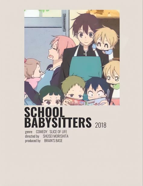 School Babysitters Poster, School Babysitters Anime, School Babysitters, Posters Anime, Anime Wall Prints !!, Anime Suggestions, Film Posters Minimalist, Animes To Watch, Poster Anime