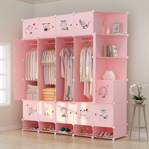 Pink Plastic Wardrobe Storage Box Cube Wardrobe Kids Assemble Plastic Portable Wardrobe Closet Organizer https://m.alibaba.com/product/1600439674661/Pink-Plastic-Wardrobe-Storage-Box-Cube.html?__sceneInfo={"cacheTime":"1800000","type":"appDetailShare"} Plastic Wardrobe Closet, Kids Almirah Designs, Children Wardrobe Design, Baby Wardrobe Design, Baby Wardrobe Closet, Kids Wardrobe Storage, Plastic Wardrobe, Box Wardrobe, Portable Wardrobe Closet