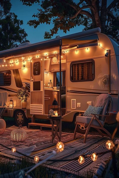 23 Creative Camper Remodel Ideas - Remodr Cool Rv Ideas, Small Campers Ideas, Glamping Decor Ideas, Trailer Home Interior, Camper Traveling, Glamping Interior, Camper Porch, Camper Office, Modern Camper