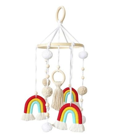 Infant Crib Mobile Ceiling Mobile Sensory Toy Cute Nursery Mobile Decor Wooden For Infant Anniversary Bedroom Living Room Girls Khaki Features: Infant Crib Mobile for Boys Girls: Beautiful and stylish rainbows and ball, can easily attract infant's attention and help infant fall asleep. Material: Infant Crib Nursery Mobile is made of quality wood and cotton material, fine workmanship, reliable quality, you can use it with confidence. Home Decoration: Ceiling Mobile is also very suitable for decor Anniversary Bedroom, Ceiling Mobile, Mobile Decor, Moon Stars Nursery, Boho Nursery Girl, Infant Crib, Cute Nursery, Neutral Accessories, Room Girls