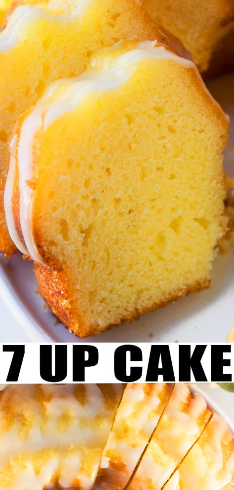 7 UP CAKE RECIPE- A classic, old fashioned, quick and easy Southern 7 up bundt cake with cake mix, homemade with simple ingredients and lemon glaze or vanilla glaze. Better than from scratch. Soft, moist and can be made as pound cake too. Packed with lemon lime flavor. From CakeWhiz.com #cake #baking #dessert 7 Up Cake Recipe, Cake Mix Homemade, Mug Cake Nutella, 7up Cake Recipe, 7 Up Cake, 7up Pound Cake, Classic Old Fashioned, Easy Vanilla Cake Recipe, Up Cake