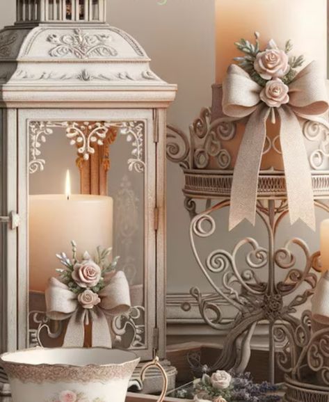 Shabby Chic Pictures, Shabby Chic Mantle Decor, Shabby Chic Lanterns, Shabby Chic Decoupage, Shabby Chic Room Decor, Vintage Shabby Chic Bedroom, Shabby Chic Lighting, Shabby Chic Candle Holders, Shabby Chic Boutique