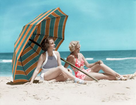 Beach 50s Aesthetic, People At Beach Reference, 1950s Beach Aesthetic, Sitting On Beach Pose, Beach Reference Pose, Two People Beach Poses, 50s Beach Aesthetic, Vintage Beach Photoshoot, On The Beach Poses