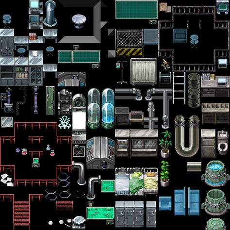 Sci Fi Pixel Art, Rpg Maker Vx, Top Down Game, Game Map, Animation Classes, Minecraft Banner Designs, Pixel Art Background, Maker Game, Tabletop Rpg Maps