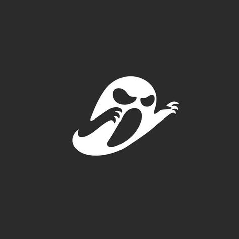 Ghost Logo Design, Scary Logo, Hunting Logo, Ghost Logo, Halloween Logo, Horror Aesthetic, Apps Icon, Logo Car, Logo Idea