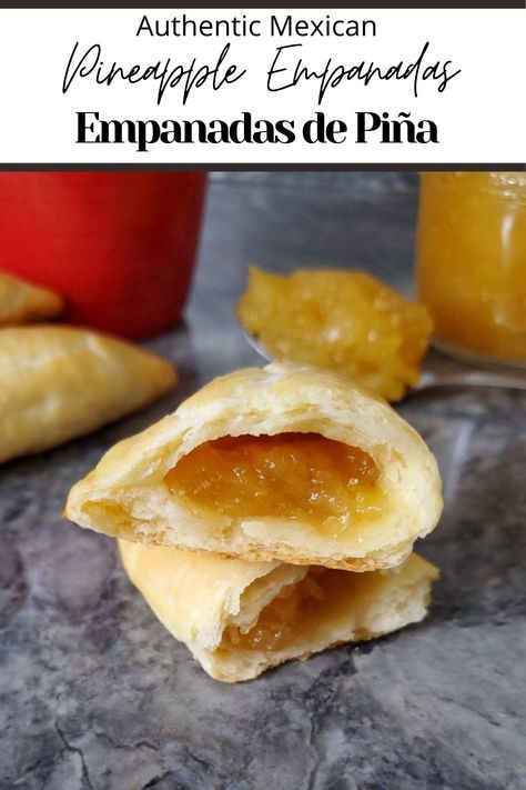 Mexican Pineapple, Pineapple Empanadas, Sweet Empanadas Recipe, Mexican Empanadas, Cream Cheese Dough, Mexican Love, Empanadas Recipe Dough, Easy Empanadas Recipe, Cheese Dough