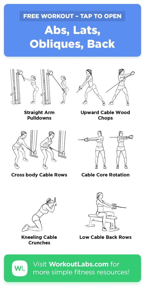 Oblique Workout For Women Gym, Lat Machine Workout, Back And Abs Workout, Weighted Core Workout, Weight Machine Workout, Lat Workout, Workoutlabs Fit, Cable Machine Workout, Core Workout Gym