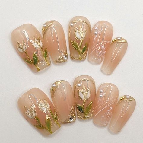 Pretty Gel Nails, Really Cute Nails, Elegant Nails, Prom Nails, Manicure Y Pedicure, Manicure Set, Dream Nails, Classy Nails, Funky Nails